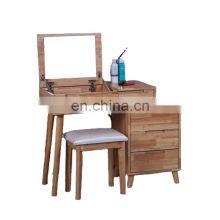 Drawer Storage Classic Dressing Table Bedroom Furniture With Mirror and Stool