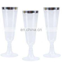 Hard Plastic Clear Disposable Drinkware Wine Glass Champagne Flutes thumbnail-4