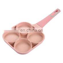 Wholesale Pink 4 Cups Pancake Pan Aluminum Egg Cooking Pan Egg Frying Pan With Nonstick Coating thumbnail-1