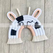 Hot Sale Macrame Rainbow Wall Decor Cow Nursery Decor Boho Kids Room Decoration Vietnam Manufacturer thumbnail-3