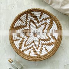 Hot Handwoven Seagrass Wall Decor Bohemian Wall Basket,Boho Natural Basket Placemat Wholesale