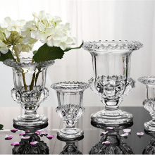 Crystal Vase Transparent Tall Crystal Thicken Glass Wedding Home Decoration Vases thumbnail-1