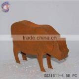 Rusted Metal Garden Decoration Animals Sheep thumbnail-3
