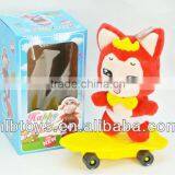 New arriving,Plush musical doll with scooter,Funny Plush Doll