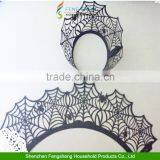 25pcs Halloween Spider Web Cupcake Muffin Wraps Wrappers Cases Cake Decorating thumbnail-1