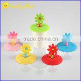 Food Grade Silicone Mug Lid,coffee Cup Cover Universal With Lovely Sun Flowers Design thumbnail-1