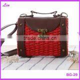 Fashion Girl's Beige Paper Straw Craft Bag thumbnail-3