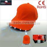 Hot Sell Orange LED Flashing Light Hats