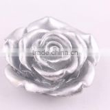 2014 Newest fashion resin flower shaped beads in bulk!Loose resin rose beads for kids necklace jewelry!