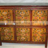 Chinese Antique Hand Painted Tibetan Cabinet