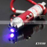 3 in 1 Mini Aluminum Carabiner LED Flashlight Torch Lamp Keychain Personality UV Money Detector LED Electric Torch Keyring thumbnail-3