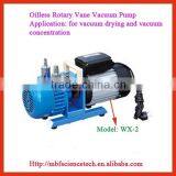 Oilless Rotary Vane Vacuum Pump, Model: WX-2, Pumping Speed: 2L/sec, Motor Power: 0.37KW, No Pollution