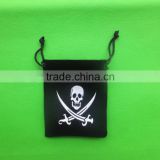 Cheap Custom printed velvet drawstring pouch fabric gift bags wholesale