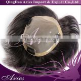 human hair mens toupee best solutation for hair loss hair toupee 7"x9"