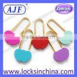 AJF New Arrival Popular Colorful Wedding Gift Gold Shank Heart Love Lock thumbnail-2