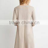 Terry Cloth With Soft Nap Posed Long-sleeved Dress thumbnail-2