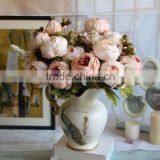 New High Quality Nature Touch Artificial Flowers Wedding Decoration Peony Flower Silk Peony Buoquet