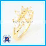 New fashion finger jewelry CZ stone dubai 18 carat yellow gold wedding rings