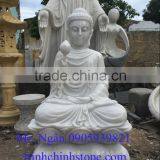 Shakyamuni Buddha Statues for Sale White Marble Stone Hand Carving Sculpture for Home Garden Pagoda Temple No 52