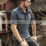Wholesale Short Sleeve Mens Tops Men Polo T-shirts and Embroidery Design or T Shirts With Collars thumbnail-1