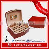 Glossy Finish Red Color Wooden Cigar Cabinet for Gift