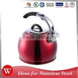 Color coating single bottom non electric stainless steel whistling tea kettle