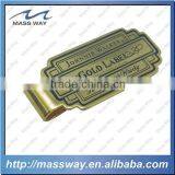 High Quality Custom Cool Engraved Brass Money Clip