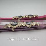 Lady's Fashion Skinny Belt With Glass for Dress thumbnail-3