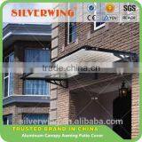 Wind Resistant Aluminum Polycarboante Door Canopy Porch Shelter Outdoor Patio Cover Awning Rain Protector 120 x 70 cm
