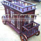 Trolley Table for Hotels - Trolley Wood - Restaurant Furniture - Wood Mahogany Furniture thumbnail-1