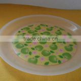 13" Plastic PP food dish with printing film