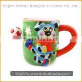 3D ceramic cartoon animal latte sublimation mug