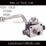 RS3 Type Manual VH3V-1OLR 3 Way 7250psi Industrial High Pressure Ball Valve With Holes thumbnail-1