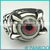 Wholesale Fashion Eyes Serise of Silver and Titanium and Alloy Classic Retro Punk Ring thumbnail-1