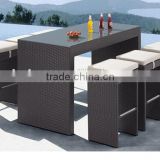 hot sale outdoor rattan bar furniture set