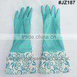 Natural Rubber Household Kitchen Thick Warm Long Gloves Dish Washing Cleaning thumbnail-4