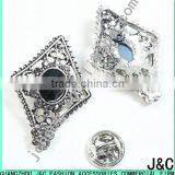Diamond Shaped Jewelry Rhineston Zamac Button thumbnail-2
