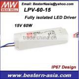 Meanwell 15V 60W LED Driver LPV-60-15