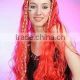 Synthetic Long Red Braids Carnival Wig, Cheap Cosplay Wigs,red Party Wigs thumbnail-1