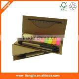 Sticky Memo Pad With Box,combin Sticky Notes ,plastic Ruler Sticky Notepad
