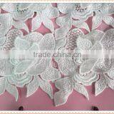 Fashion White French 3D Flower Lace Fabric, Free Sample 3D Lace, French Embroidery Bridal Lace Fabric for Wedding Dress thumbnail-2