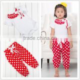 Top quality 2016 New Fashion Baby Girls Clothes , girls boutique outfits , baby clothing sets