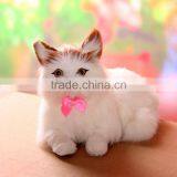 Nice White Color Lifelike Looking Cute Plush Animal Cats Real Kitten Toy thumbnail-6