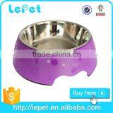 Eco-friendly durable stainless steel melamine elevated dog food bowls