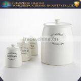 Ceramic Round White Kitchen Food Canisters Whplesale thumbnail-1