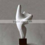 White Marble Abstract Pirouette Sculpture thumbnail-1
