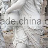Natural Marble Stone Carved Woman Garden Statue thumbnail-3