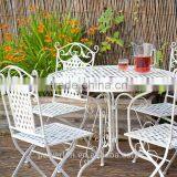 Fabulous Stylish Wrought Iron 4 Folding Chair 90cm Round Patio Set thumbnail-5