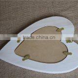 White Heart Shaped Art Mind Wooden Wedding Photo Frame thumbnail-4