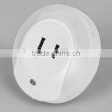 Creative Dual Usb Charger Socket / Led Sensor Night Light / Smart Home Night Lamp With USB Charger Socket thumbnail-4